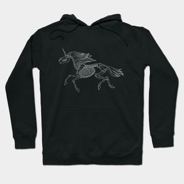 Unicorn Skeleton Hoodie by jleonardart